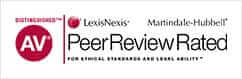 AV Distinguished LexisNexis Martindale-Hubbell Peer Review Rated For Ethical Standard and Legal Ability